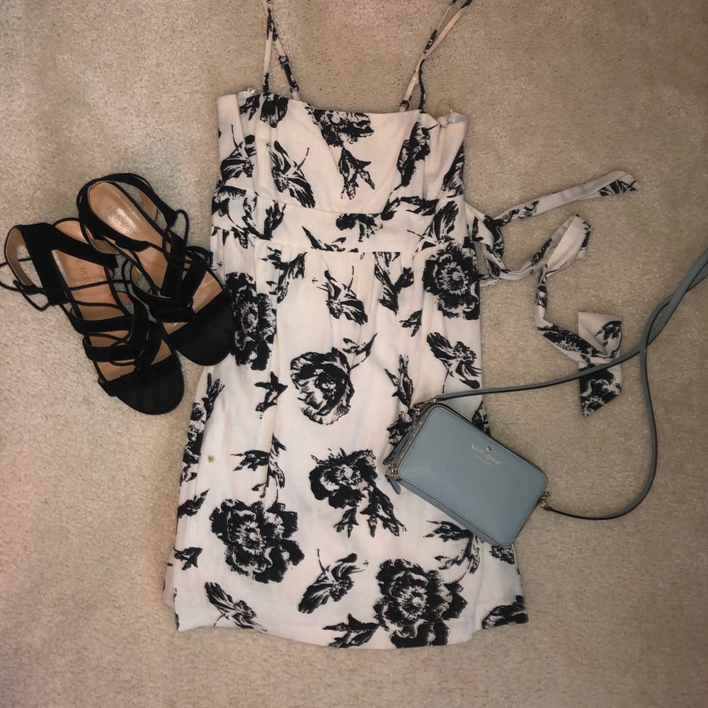 Black and White Floral Dress